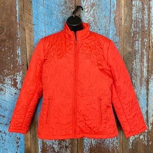 Chico’s Lightweight Quilted Coral Jacket